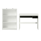 Escrivaninha Madesa Rubi + Estante Livreiro 6907 Branco