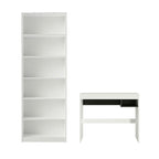 Escrivaninha Madesa Rubi + Estante Livreiro 6908 Branco