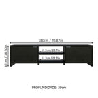 Rack para TV até 80 Polegadas Preto Madesa