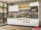 Armário de Cozinha Completa 310cm Branco Reims Madesa 01