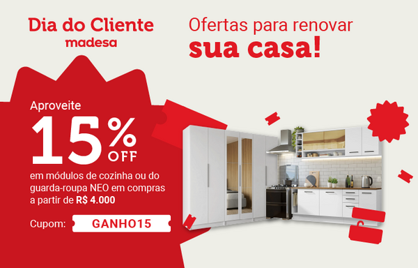 Banner Módulos de Cozinha e de Guarda-Roupas