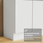Torre Quente Para 2 Fornos 100% MDF Branco Smart Madesa