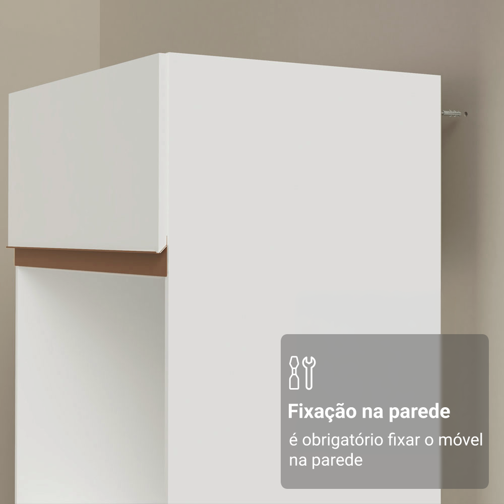 Armário de Cozinha Completa 310cm Branco Reims Madesa 02