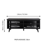 Rack para TV até 55 Polegadas Preto Madesa