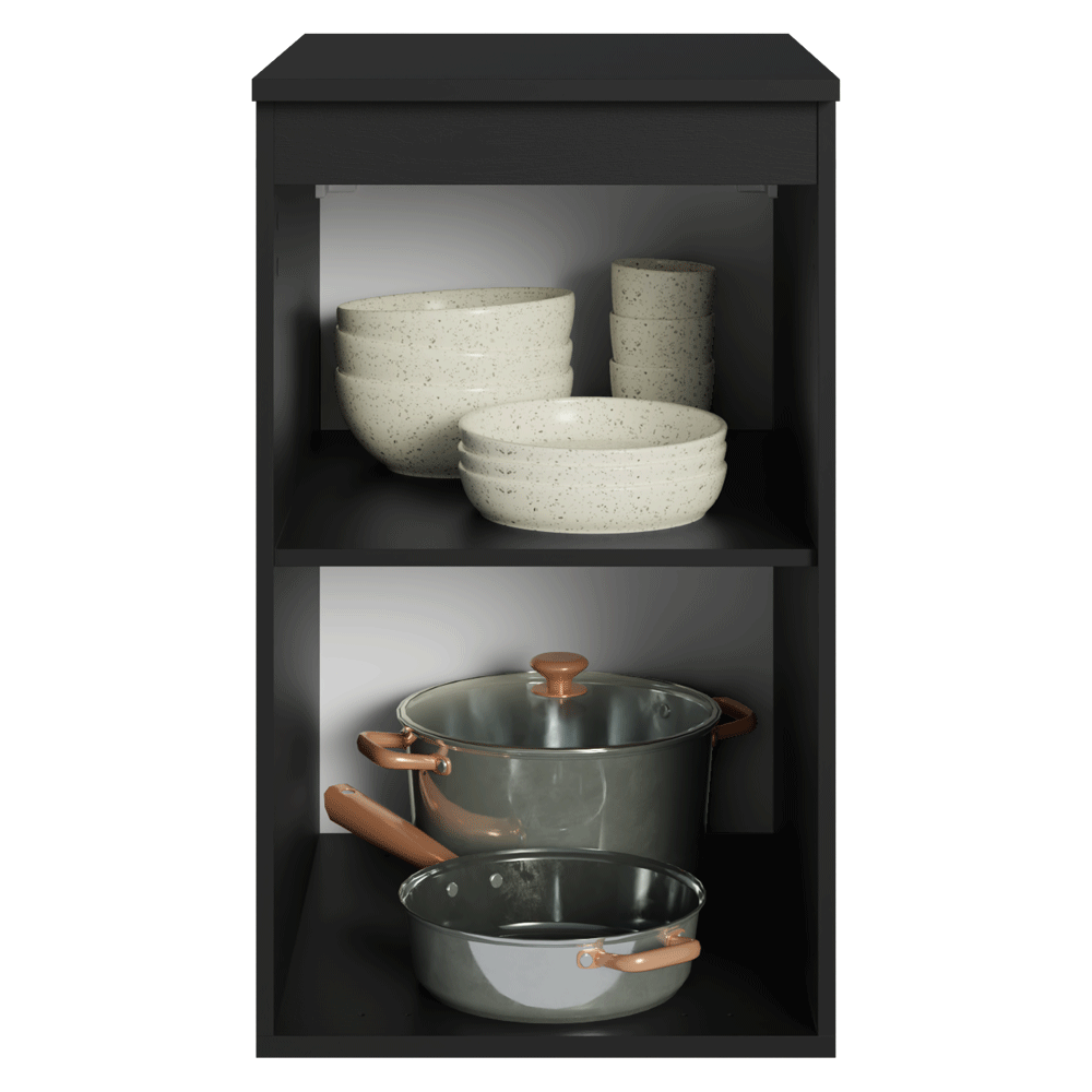 Balcão de Cozinha 40 cm 1 Porta Suspenso Preto Nice Madesa