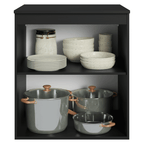 Balcão de Cozinha 60 cm 1 Porta Suspenso Preto Nice Madesa