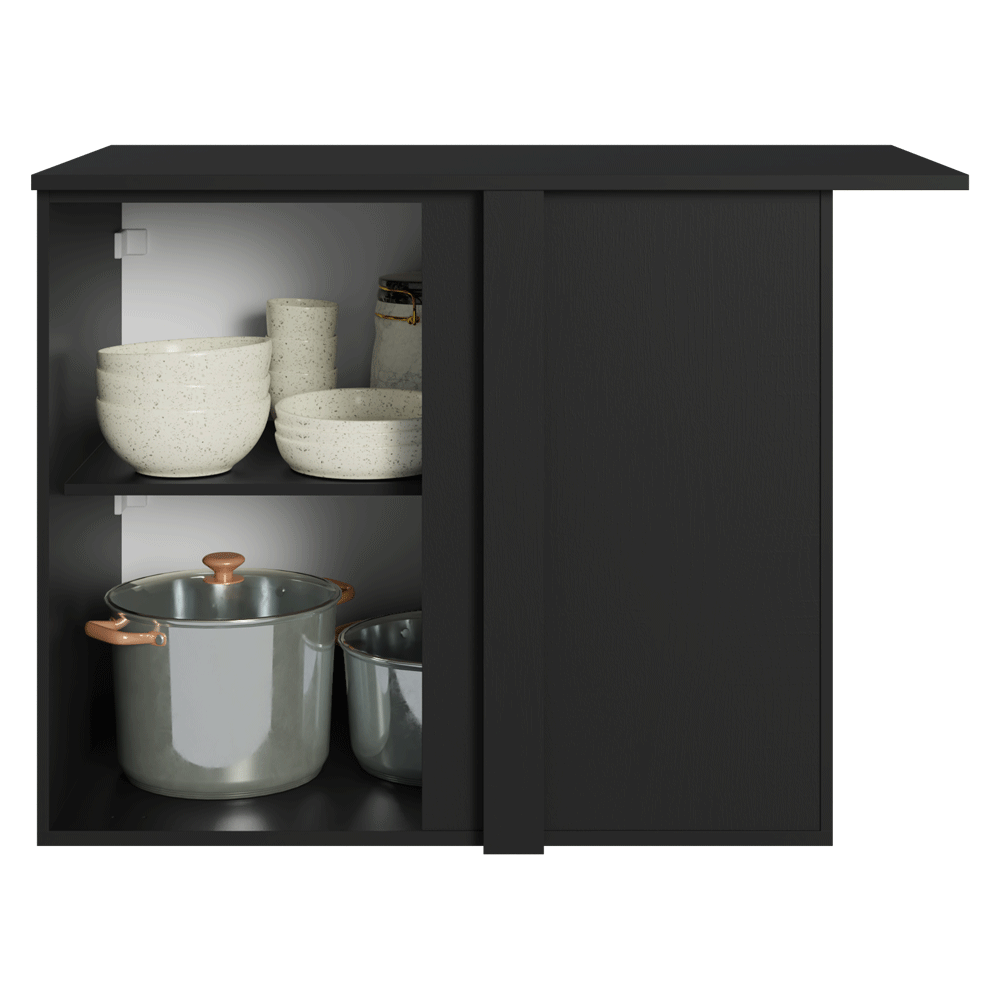 Balcão de Canto 1 Porta Suspenso Preto Nice Madesa