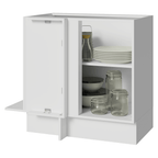 Balcão de Canto 1 Porta (Sem Tampo) Branco/Cinza Agata Madesa
