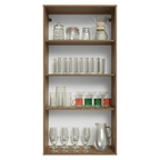 Módulo Cristaleira 70 cm 2 Portas de Vidro Rustic/Crema Vik Madesa