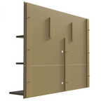 Rack com Painel para TV até 60 Polegadas 180 cm com Pés Rustic/Preto/Rustic Reims Madesa