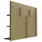 Rack com Painel para TV até 60 Polegadas 180 cm com Pés Preto/Rustic Reims Madesa