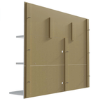 Rack com Painel para TV até 60 Polegadas 180 cm Branco Cancun Madesa