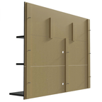 Rack com Painel para TV até 60 Polegadas 180 cm com Pés Preto/Rustic Cancun Madesa