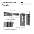 Armário de Cozinha Completa Suspenso 300cm Cinza Nice Madesa 06