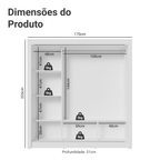 Guarda-Roupa Casal Madesa Mônaco 3 Portas de Correr Branco