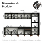 Armário de Cozinha Completa 310cm Preto Reims Madesa 02