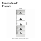 Torre Quente Para 2 Fornos 100% MDF Branco Smart Madesa