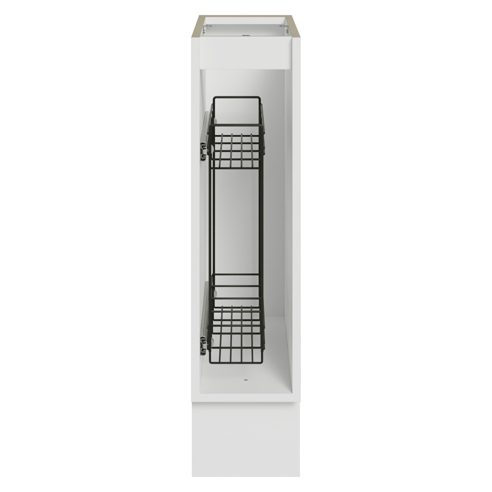 Balcão Porta-Temperos 20x60 cm 1 Porta (Sem Tampo) Branco/Crema Vik Madesa