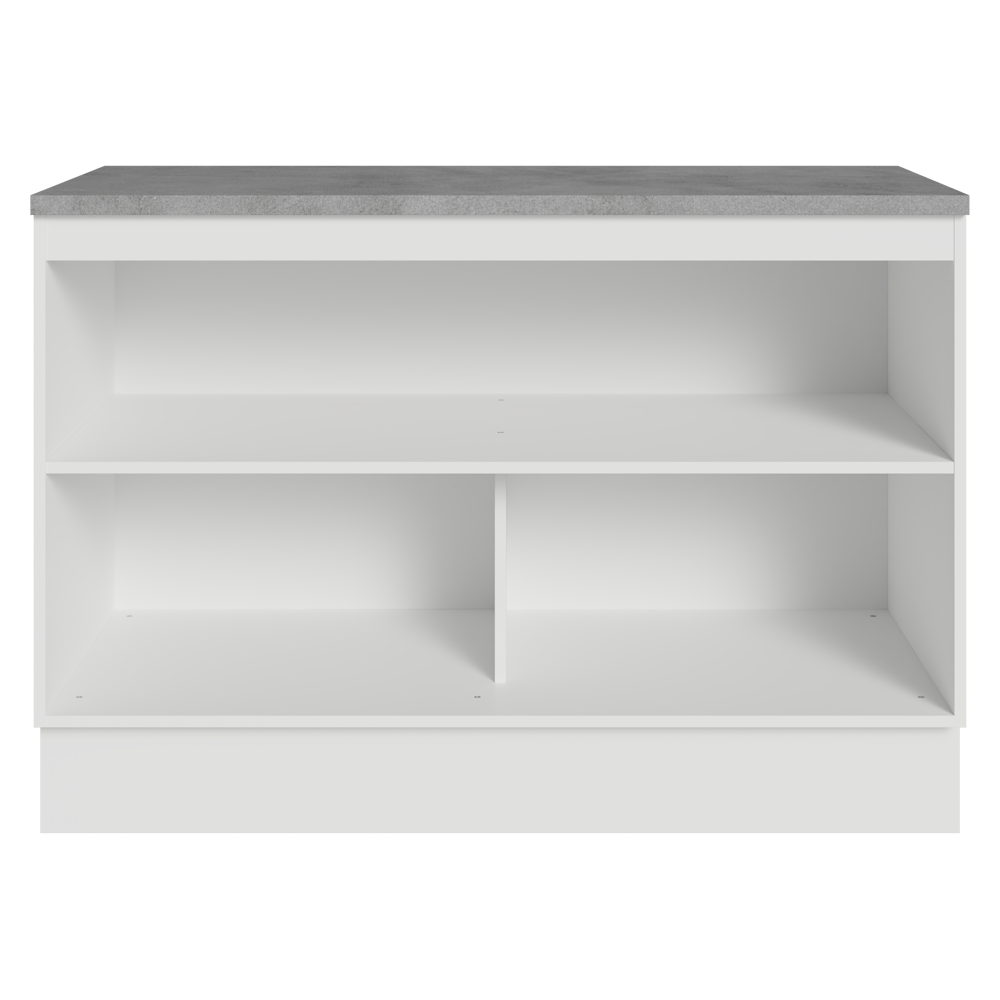 Balcão Gabinete de Pia 120 cm (Com Tampo) Branco/Crema Vik Madesa