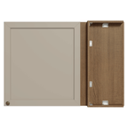 Armário Aéreo de Canto 1 Porta Rustic/Crema Vik Madesa