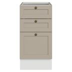 Balcão de Cozinha 40 x 60 cm 3 Gavetas (Sem Tampo) Branco/Crema Vik Madesa