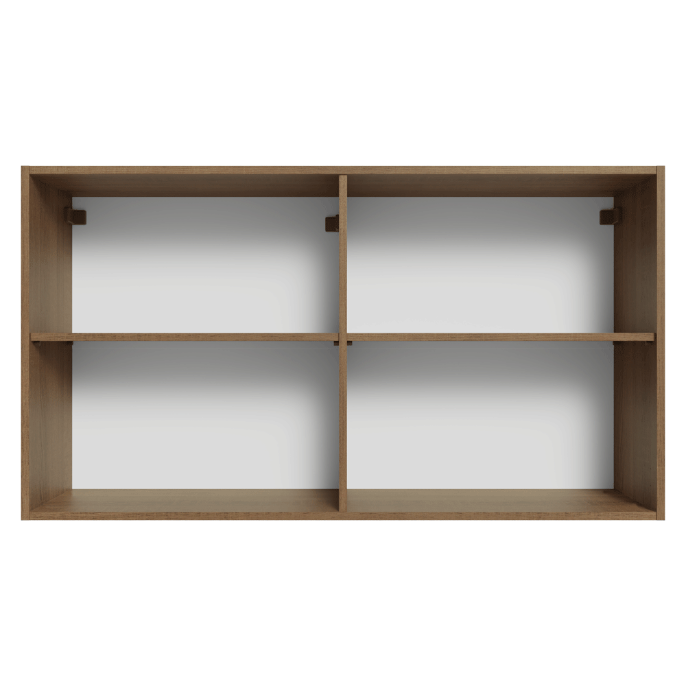 Armário Aéreo 120 cm 2 Portas Rustic/Crema Vik Madesa