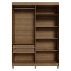 Guarda-Roupa Closet com Pés 2 Gavetas 121 cm Rustic Venus Madesa