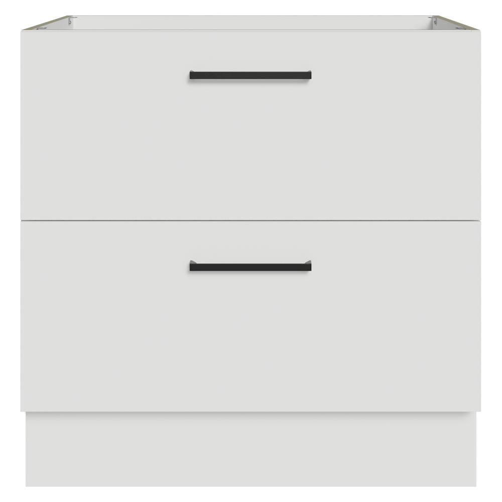 Balcão de Cozinha 80 cm 2 Gavetas (Sem Tampo) Branco Agata Madesa