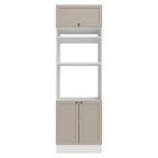 Torre Quente 70 cm 3 Portas Branco/Crema Vik Madesa