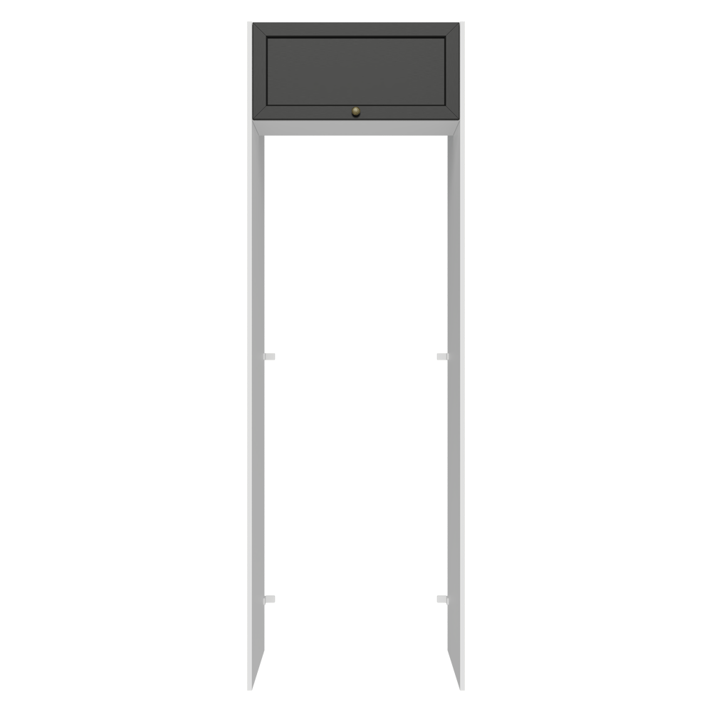 Porta-Geladeira 73 cm 1 Porta Basculante Branco/Preto Vik Madesa