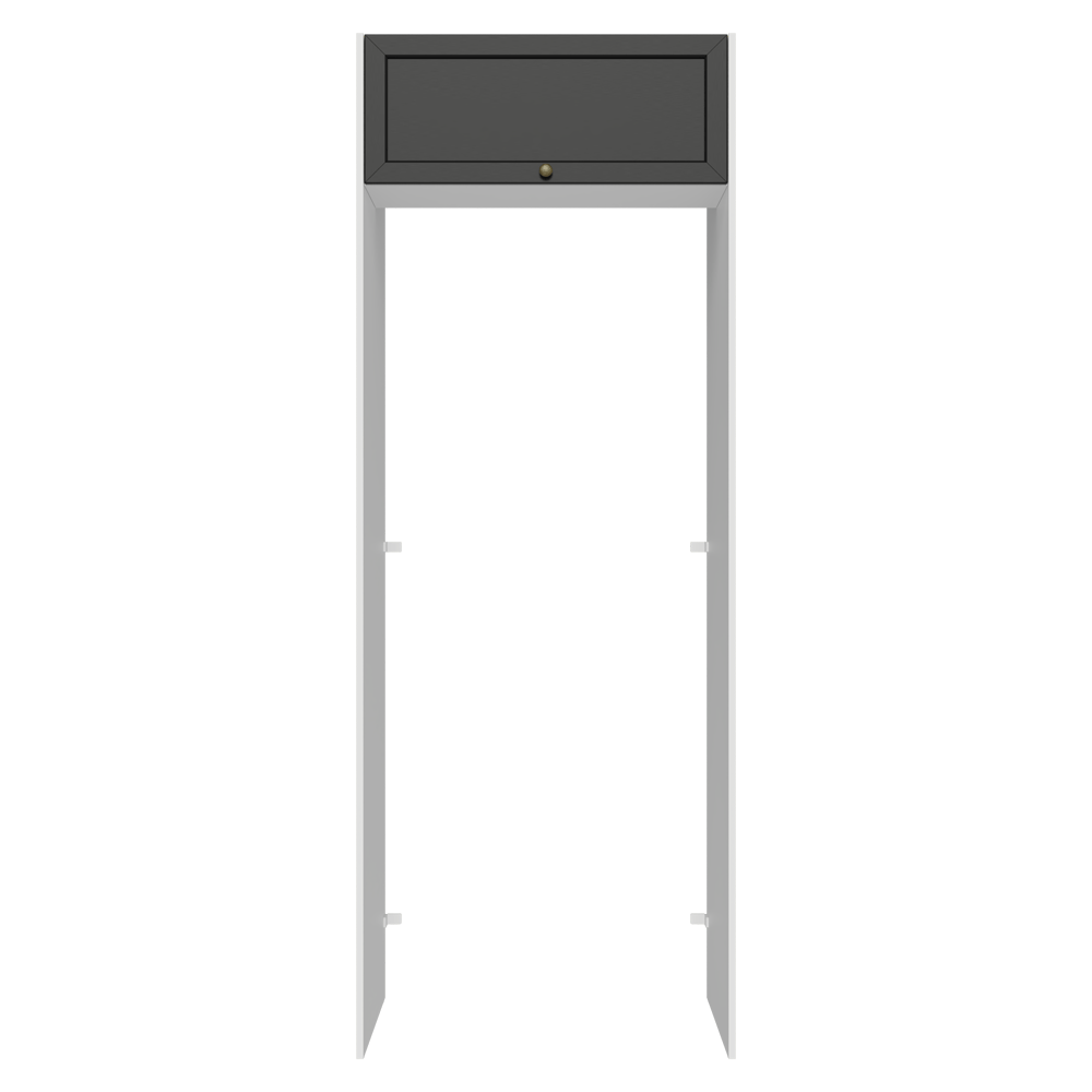 Porta-Geladeira 83 cm 1 Porta Basculante Branco/Preto Vik Madesa