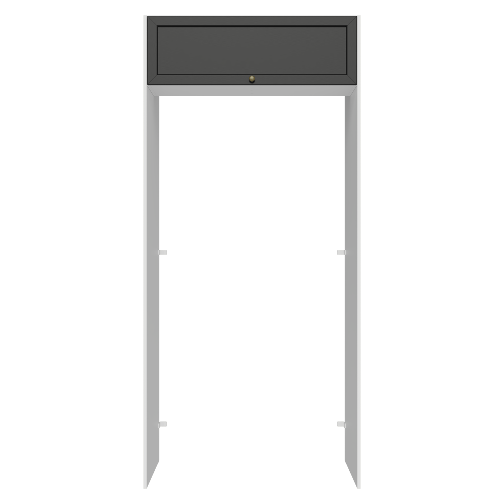 Porta-Geladeira 103 cm 1 Porta Basculante Branco/Preto Vik Madesa