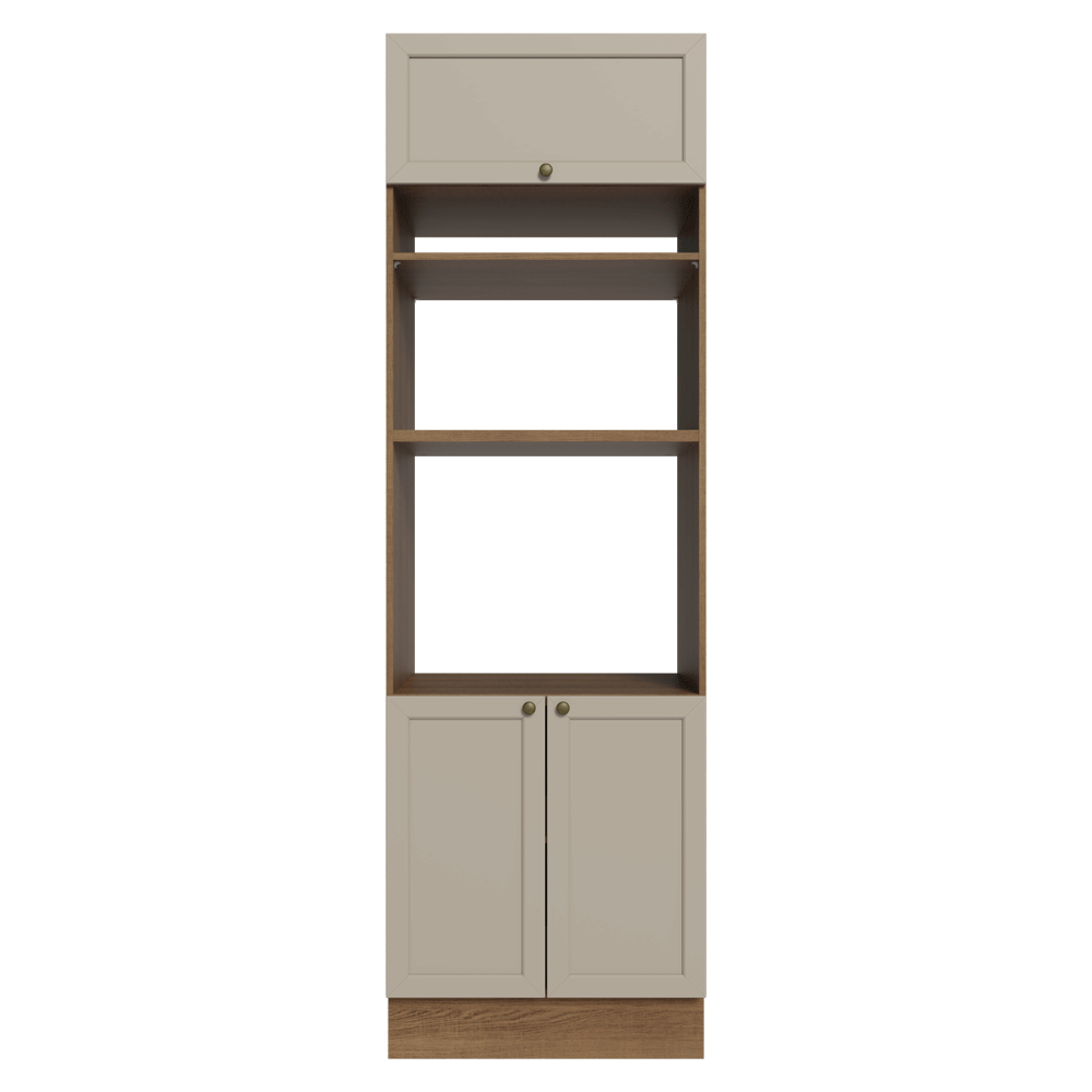 Torre Quente 70 cm 3 Portas Rustic/Crema Vik Madesa