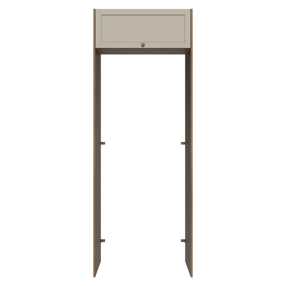 Porta-Geladeira 83 cm 1 Porta Basculante Rustic/Crema Vik Madesa