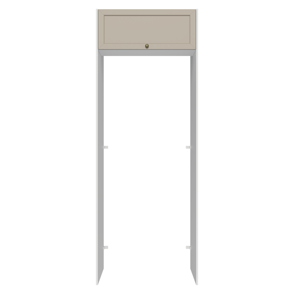 Porta-Geladeira 83 cm 1 Porta Basculante Branco/Crema Vik Madesa