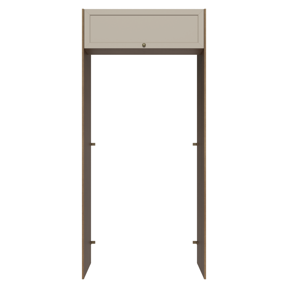 Porta-Geladeira 103 cm 1 Porta Basculante Rustic/Crema Vik Madesa