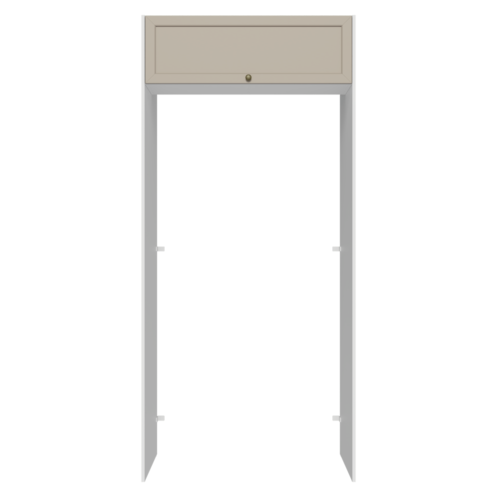 Porta-Geladeira 103 cm 1 Porta Basculante Branco/Crema Vik Madesa