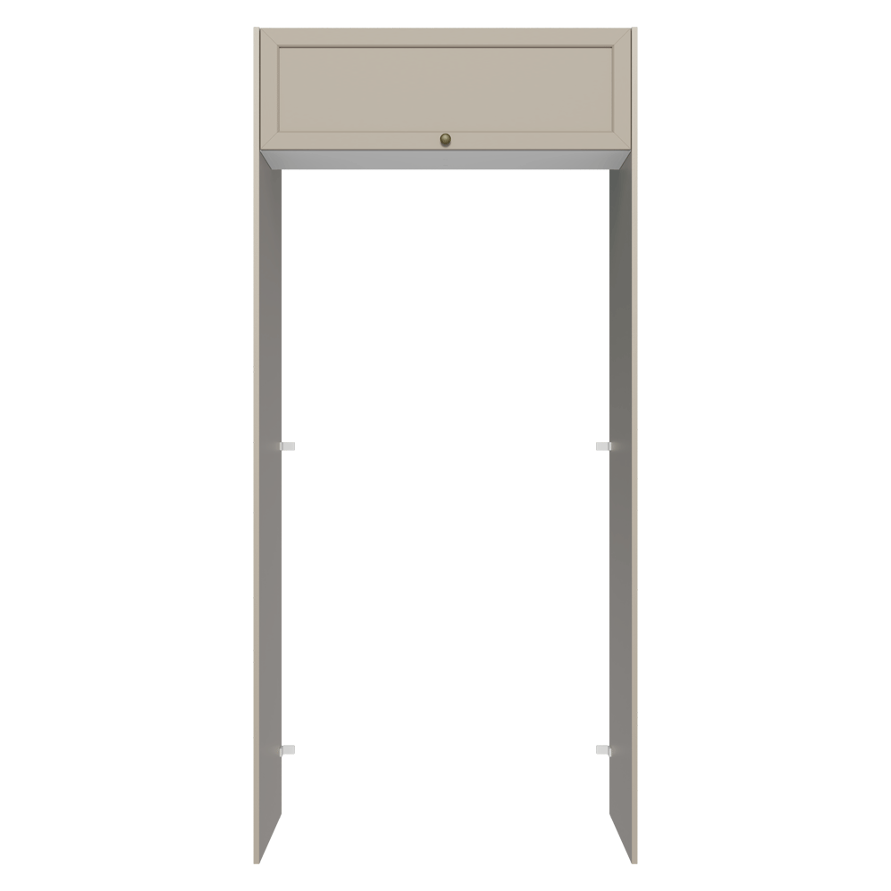 Porta-Geladeira 103 cm 1 Porta Basculante Crema/Branco/Crema Vik Madesa