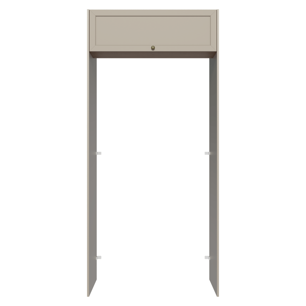 Porta-Geladeira 103 cm 1 Porta Basculante Crema/Rustic/Crema Vik Madesa