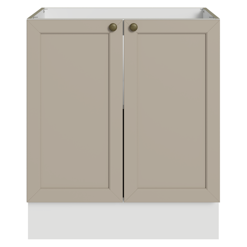 Balcão de Cozinha 70 x 60 cm 2 Portas (Sem Tampo) Branco/Crema Vik Madesa