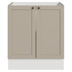 Balcão de Cozinha 70 x 60 cm 2 Portas (Sem Tampo) Branco/Crema Vik Madesa