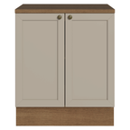 Balcão de Cozinha 70 x 60 cm 2 Portas (Com Tampo) Rustic/Crema Vik Madesa