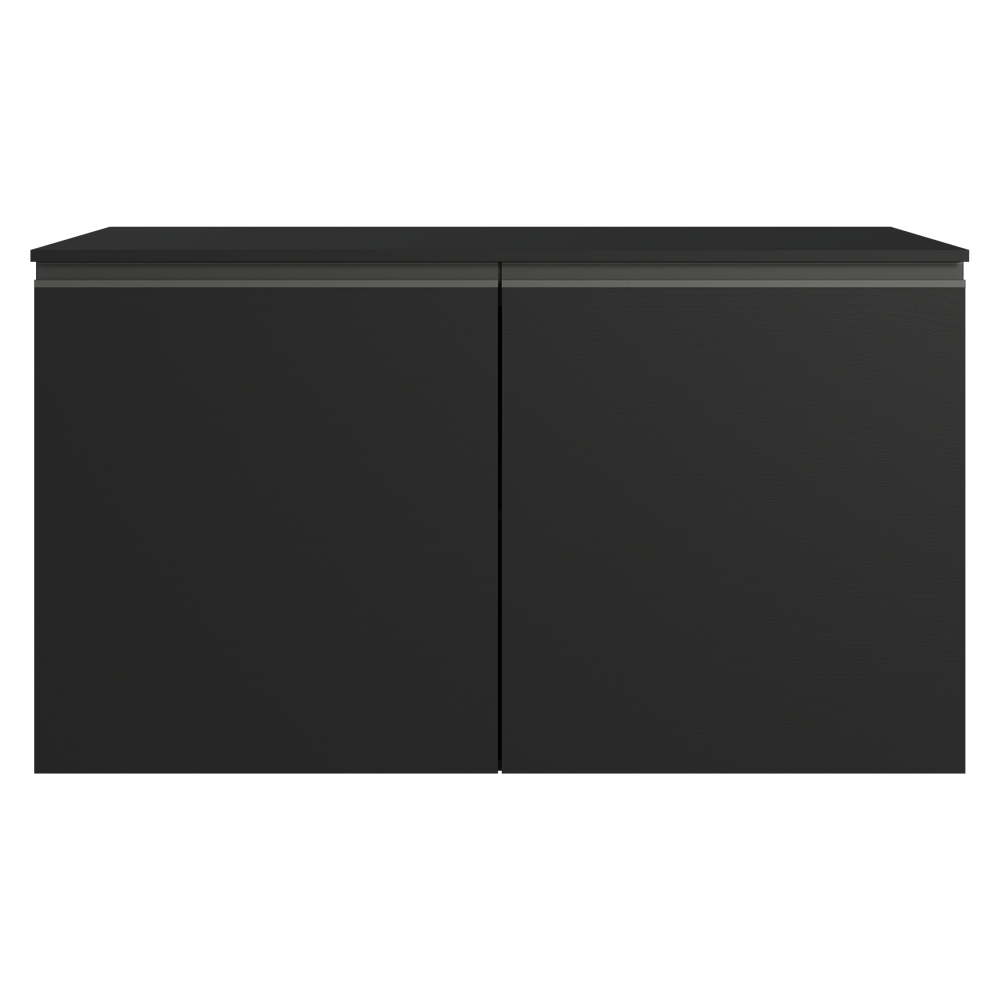 Balcão de Cozinha 120 cm 2 Portas Suspenso Preto Nice Madesa