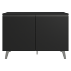 Balcão de Cozinha 120 cm 2 Portas Com Pés Preto Nice Madesa