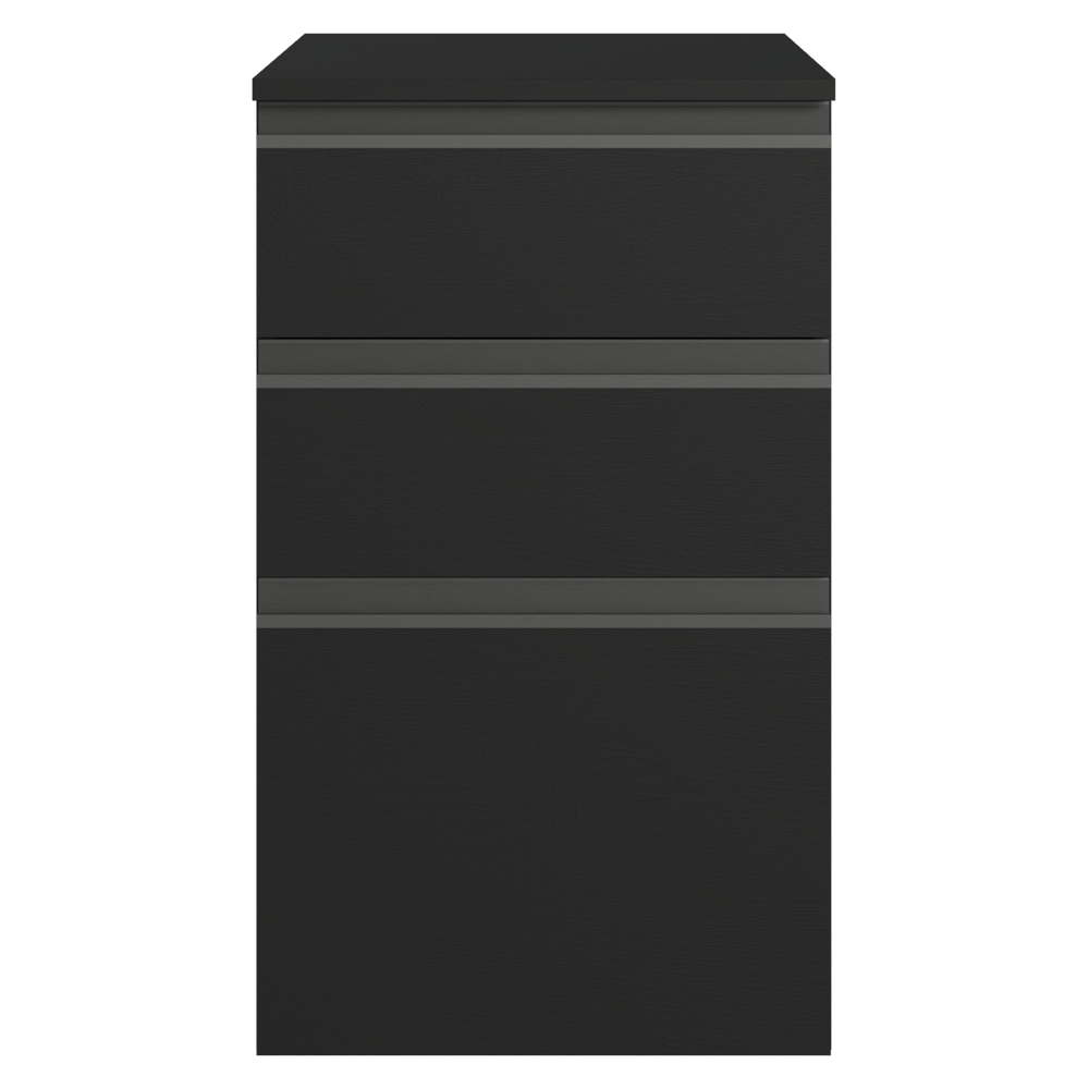 Balcão de Cozinha 40 cm 3 Gavetas Suspenso Preto Nice Madesa