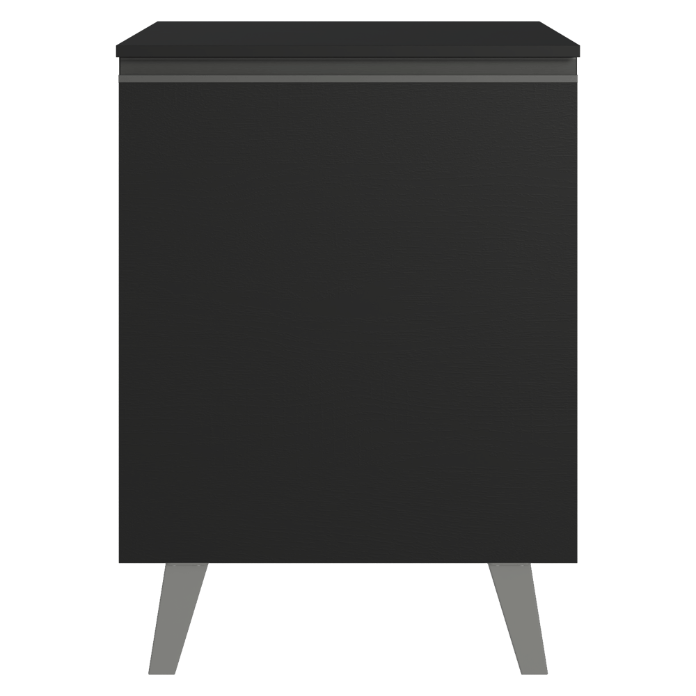 Balcão de Cozinha 60 cm 1 Porta Com Pés Preto Nice Madesa