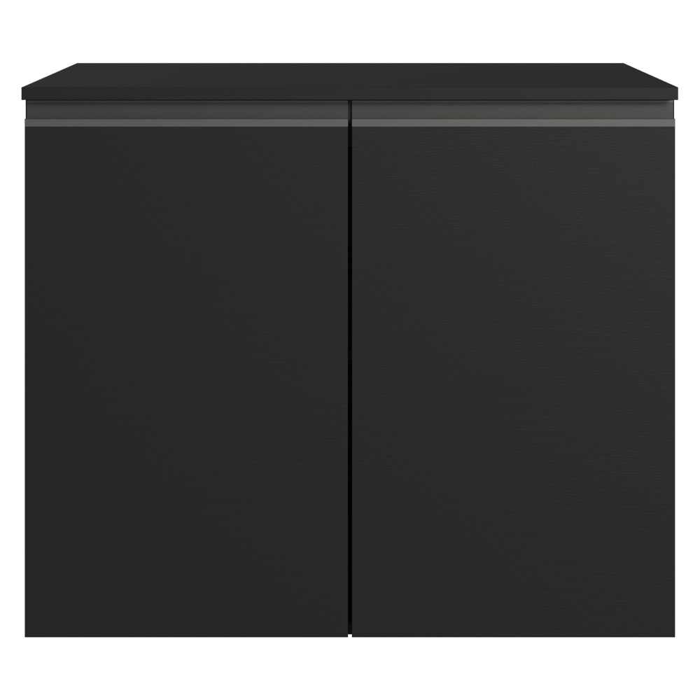 Balcão de Cozinha 80 cm 2 Portas Suspenso Preto Nice Madesa