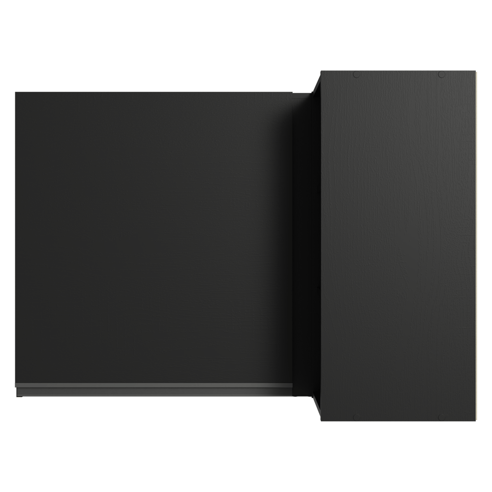 Armário Aéreo de Canto 1 Porta e Adega Preto Nice Madesa