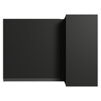 Armário Aéreo de Canto 1 Porta e Adega Preto Nice Madesa