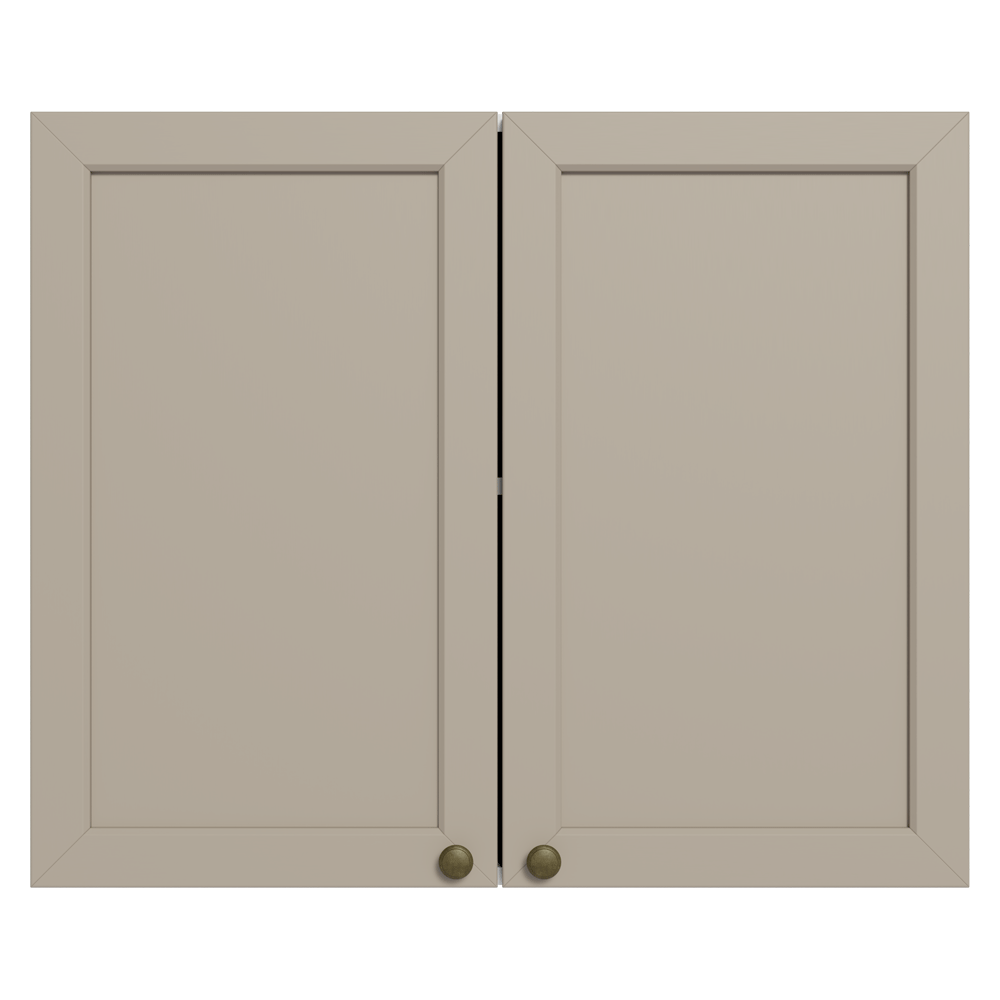 Armário Aéreo 80 cm 2 Portas Branco/Crema Vik Madesa
